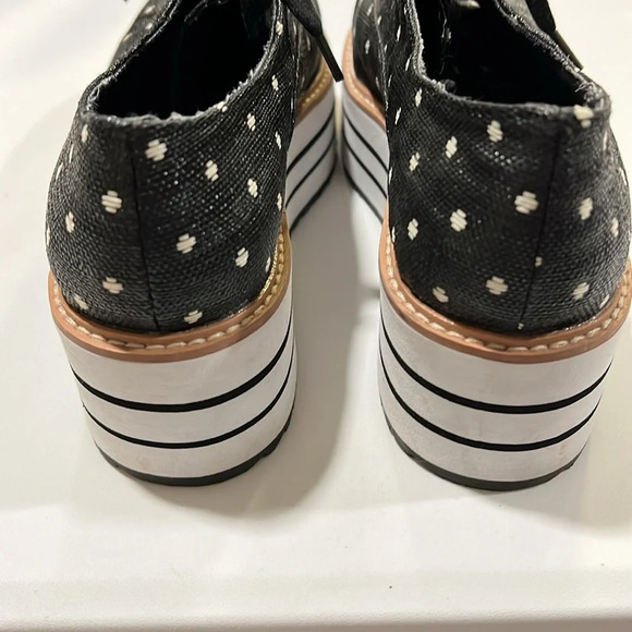 Zara Basic - 38, black and white polka dot platforms - Picture 7 of 9